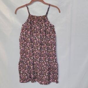 Old Navy Pink and Black Floral Dress